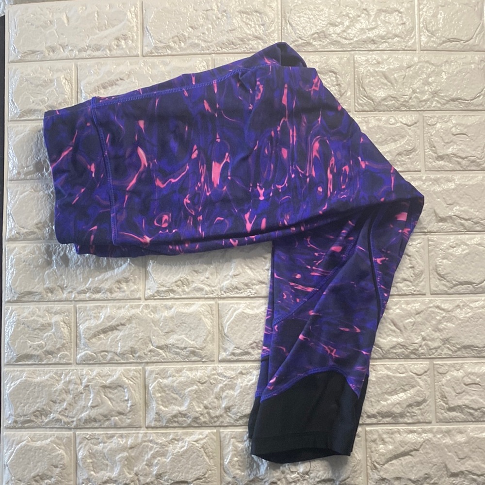 Pink and purple yoga pants